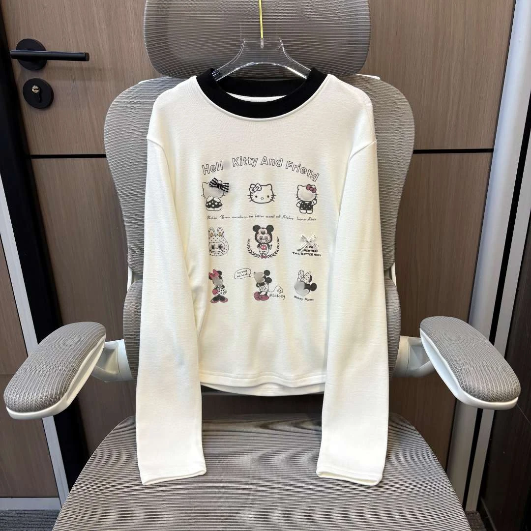 冬款洋气卡通印花冬季加厚女童打底衫 F310 310 K