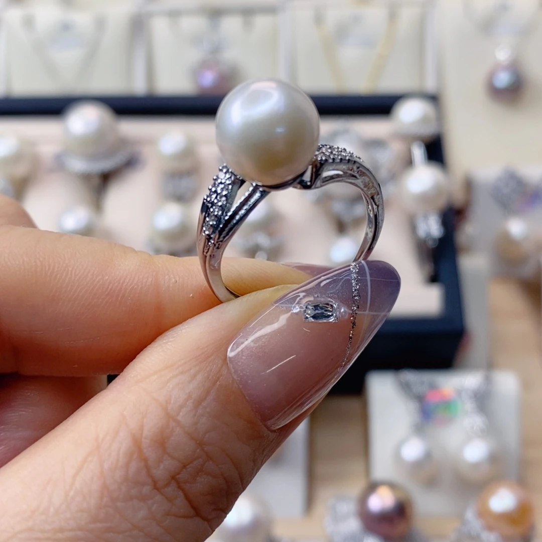 淡水珍珠戒指合金