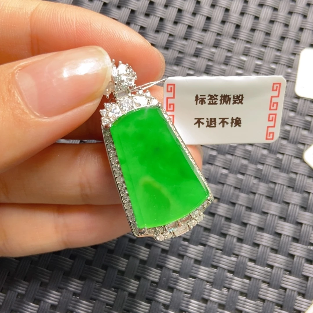 翡翠银S925镶嵌颈饰