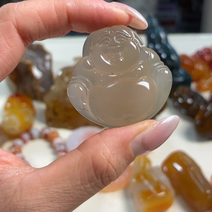 玛瑙/玉髓未镶嵌吊坠(不含链)