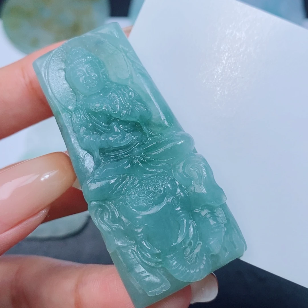 定制翡翠未镶嵌毛货翡翠挂件
