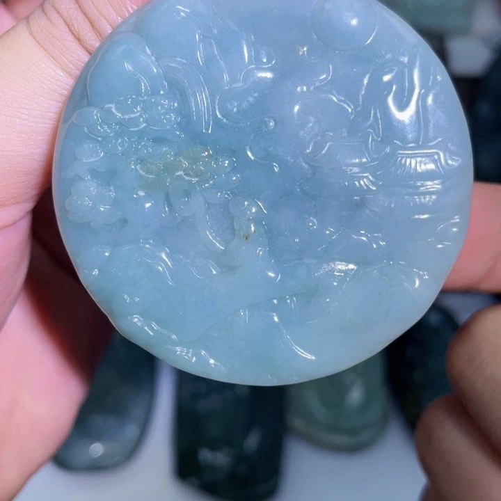 翡翠未镶嵌吊坠(不含链)X27