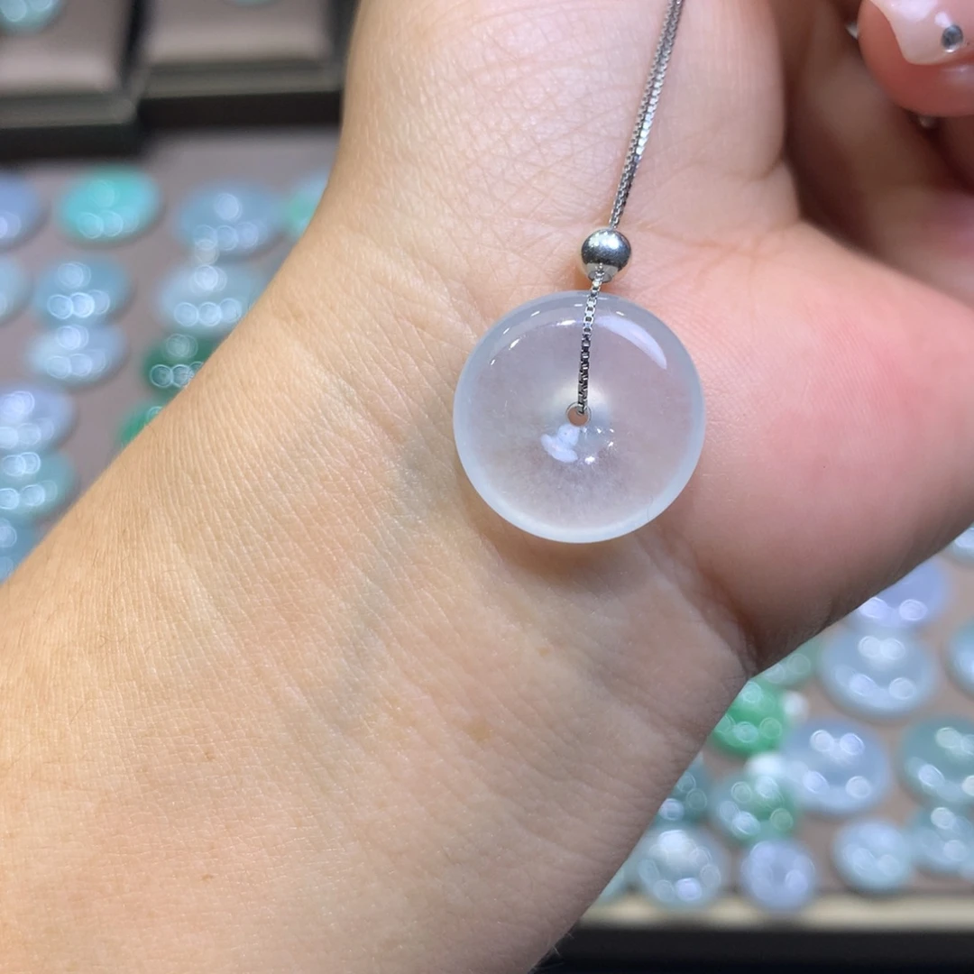 翡翠未镶嵌颈饰平安扣17.6*5.6