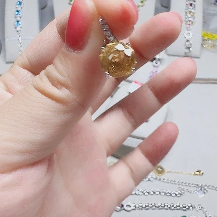 吊坠925银合成立方氧化锆