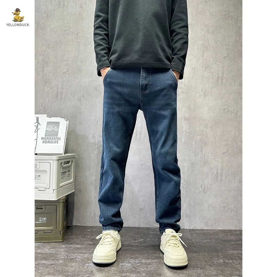 阳光干净男生穿搭裤子显瘦修身牛仔裤男款秋冬弹力休闲小脚裤百搭