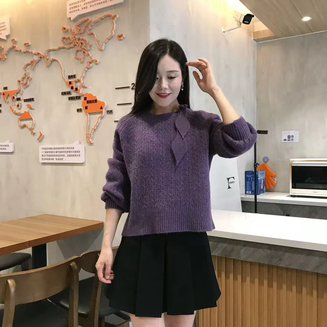 麻花长袖针织打底衫毛衣女2025秋季大码胖显瘦法式立体花朵上衣