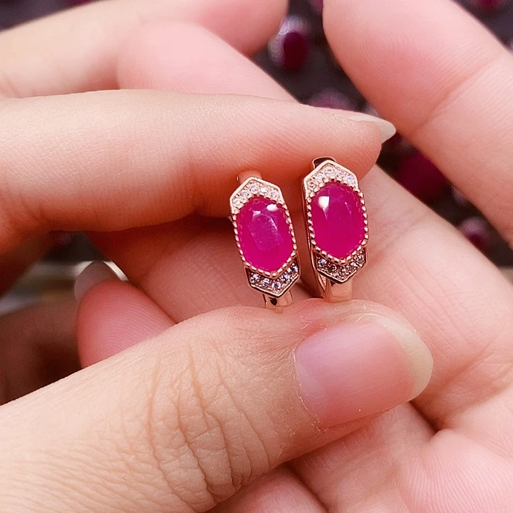 红宝石银S925镶嵌戒指