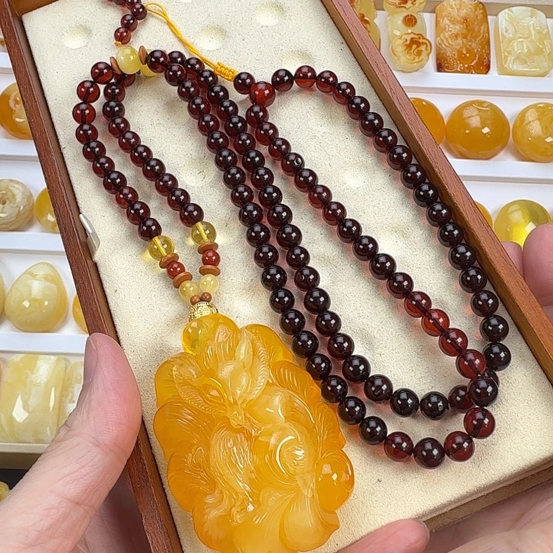 蜜蜡未镶嵌颈饰蜜蜡32.75g