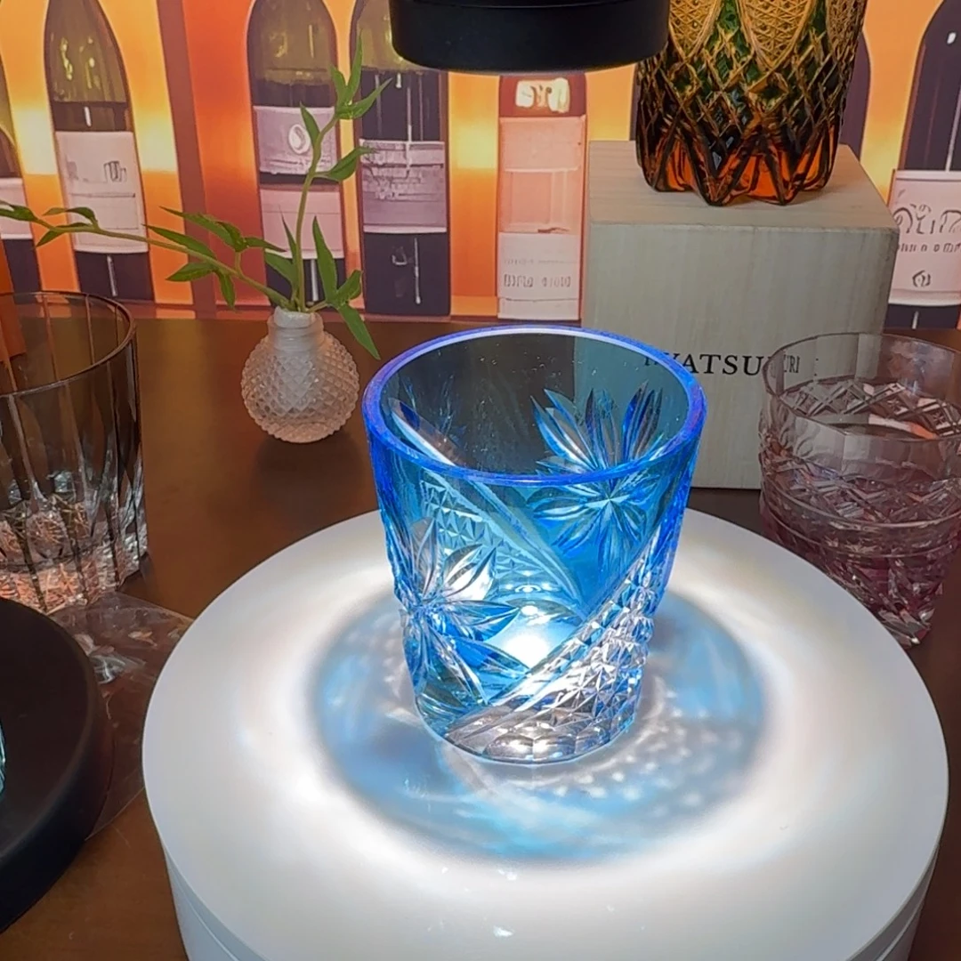 水晶玻璃吸管款水杯