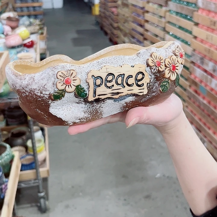 有孔.凑单10元陶瓷花盆发货！