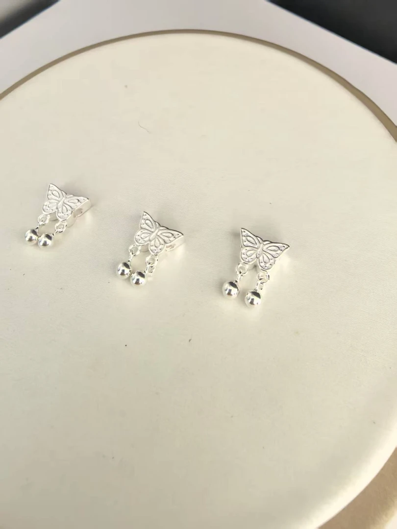 吊坠925银 s005蝴蝶吊坠925素银厚银diy吊坠多样性发其一