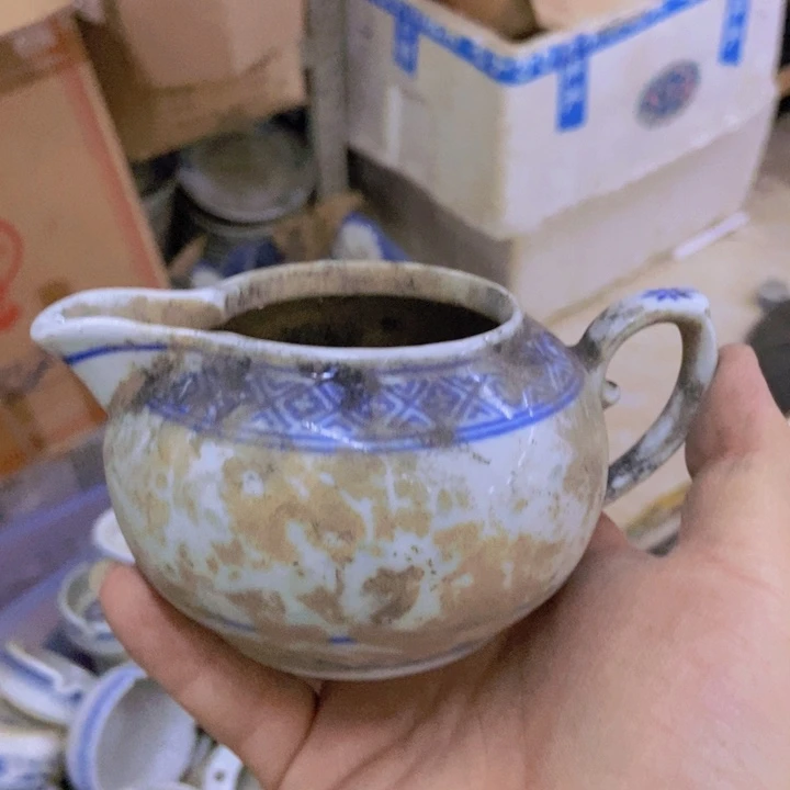 摆件景德镇玲珑公道杯