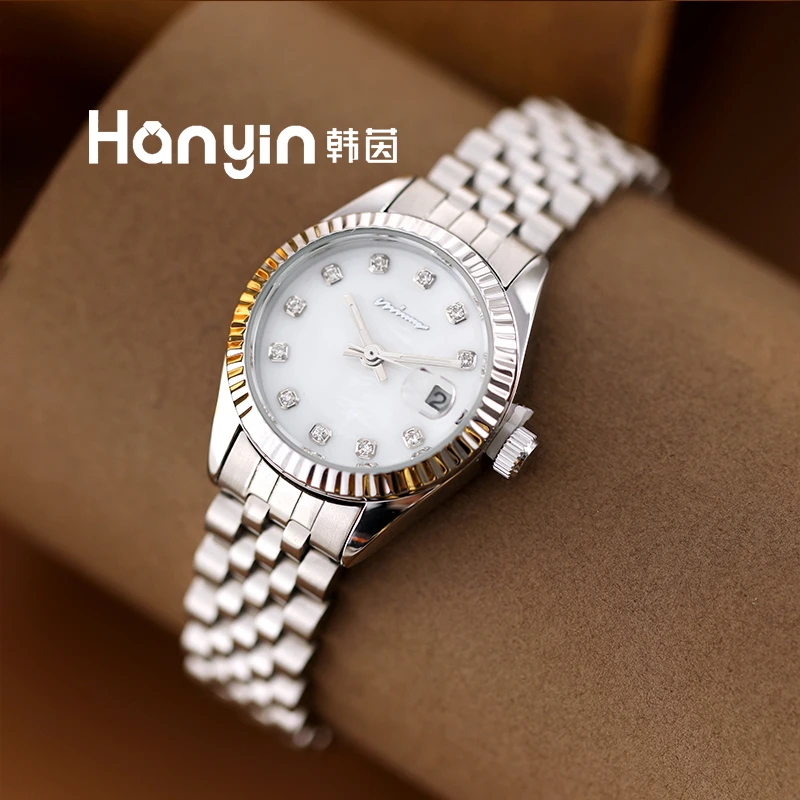 手表气质轻奢百搭女士防水腕表精致女款小众学生ins小巧圆形AAA