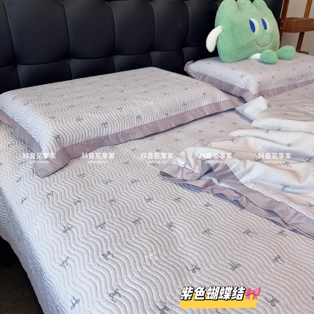 莫代尔天丝软凉席凉感床盖防滑透气简约可机洗轻奢欧式高档席子