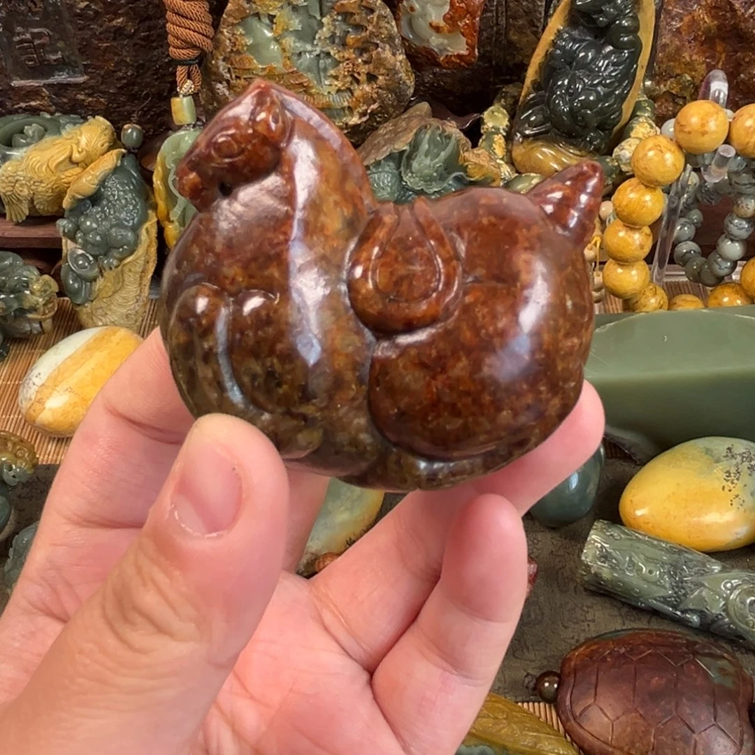岫岩河磨玉（透闪石质玉）未镶嵌把件