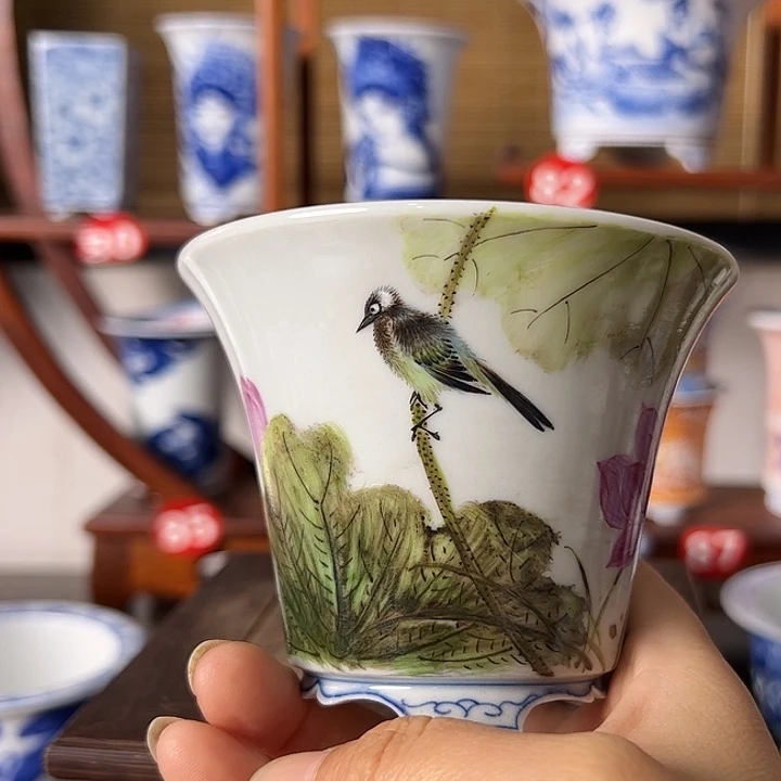 墨奈手绘陶瓷花盆