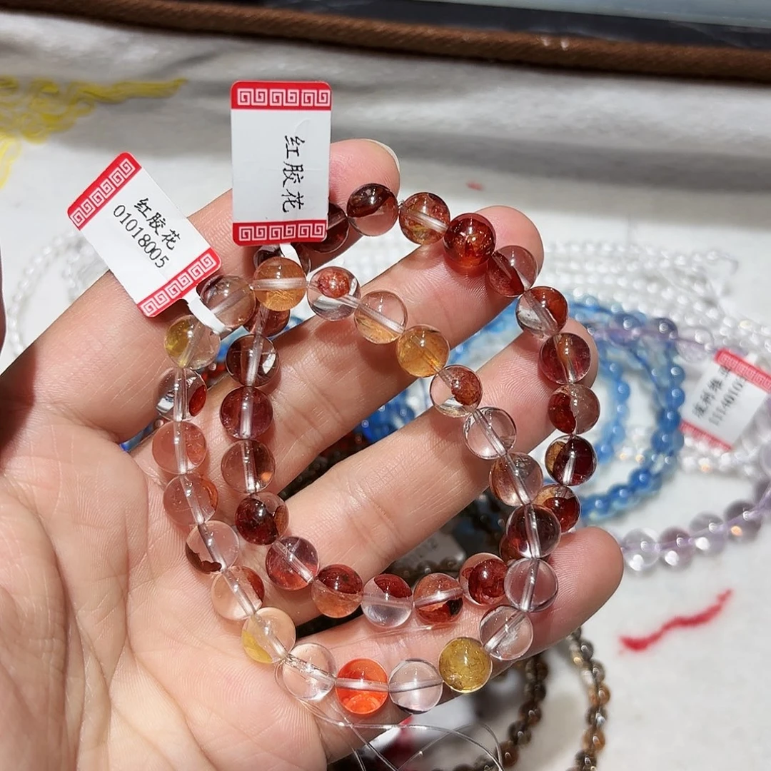 水晶手串未镶嵌胶花