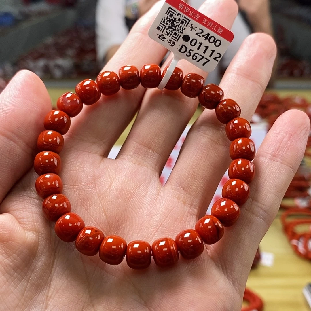 南红玛瑙瓦西  8mm  多样性发一未镶嵌