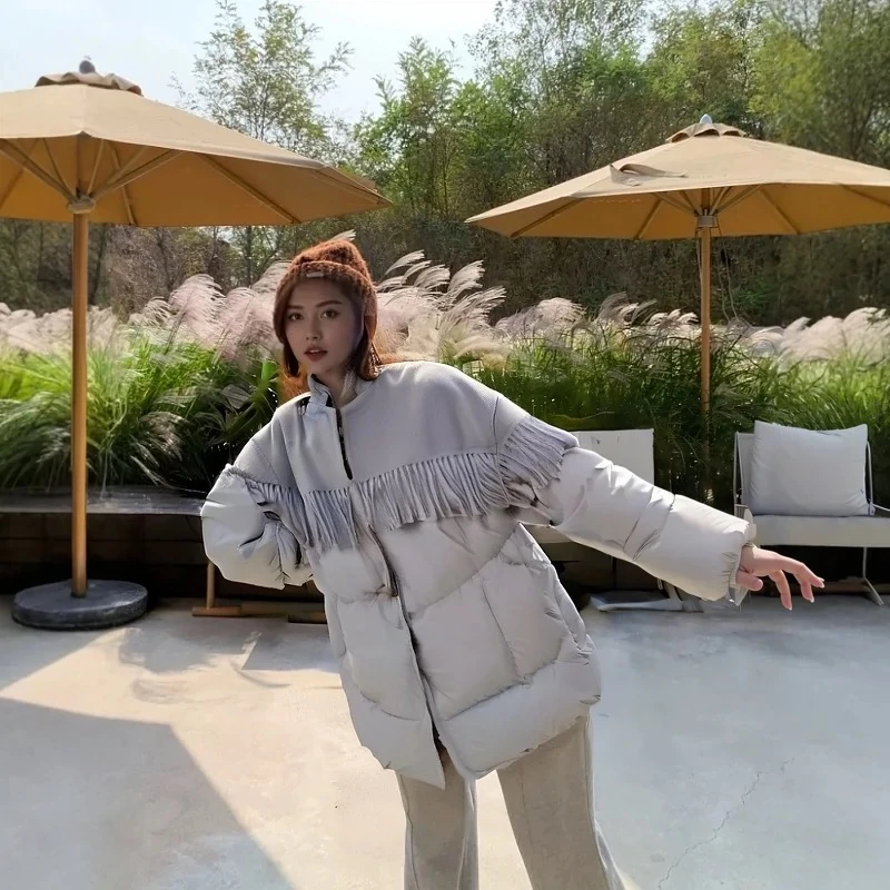 99869 短款时尚休闲宽松加厚保暖韩版冬季百搭网红女士外套