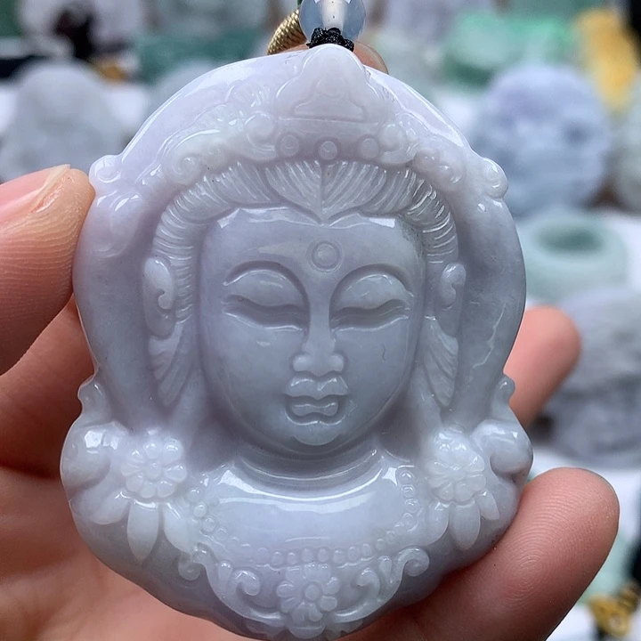 翡翠未镶嵌颈饰观音福利洒乌鸡福利卡厚12+