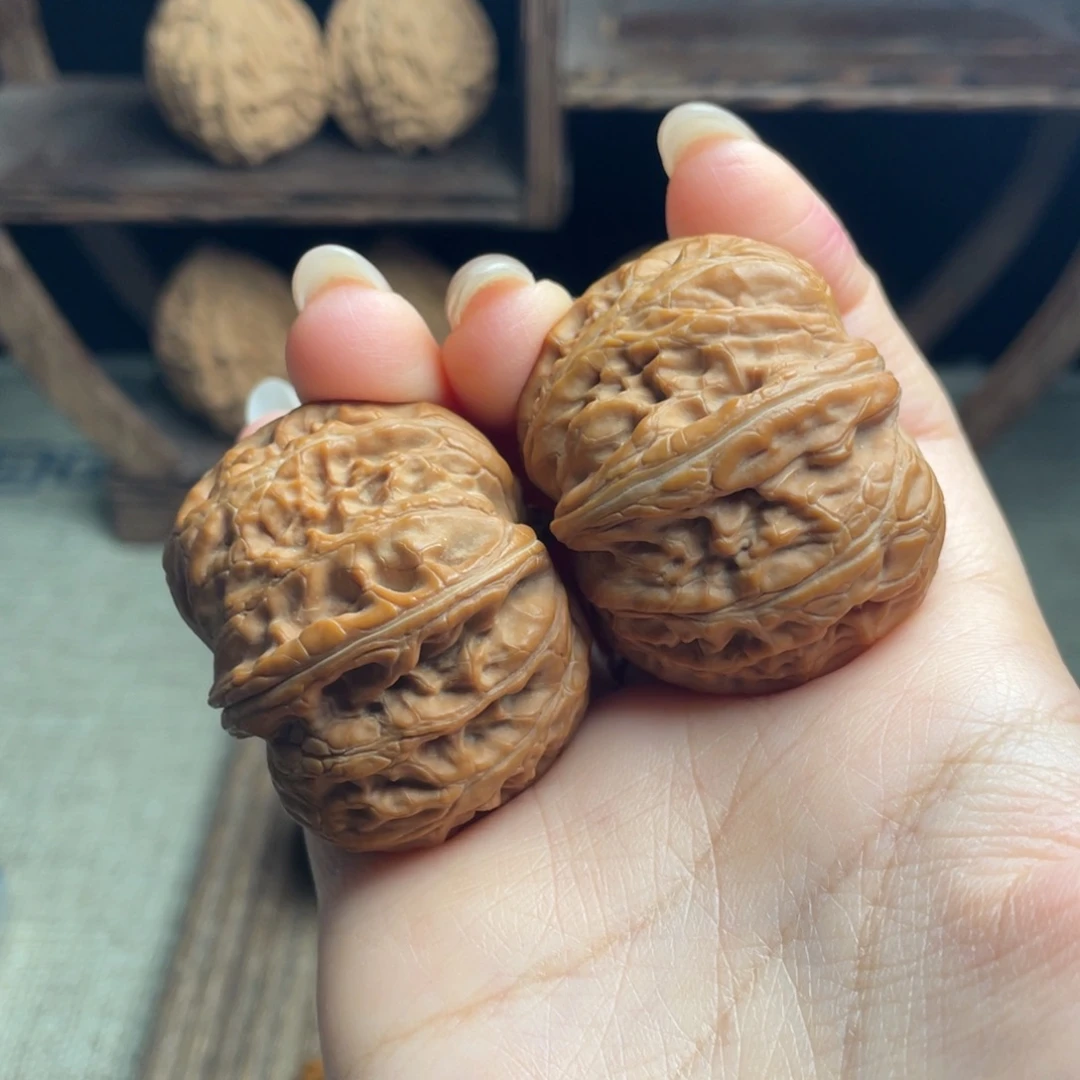 吊坠文玩核桃元宝41 全品白茬精配毕业红皮