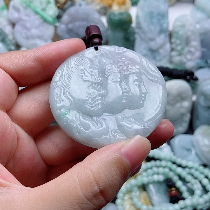 翡翠未镶嵌吊坠(不含链)1