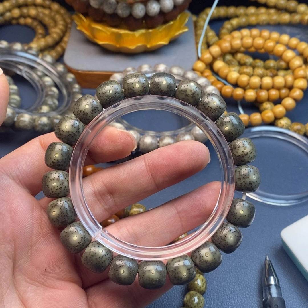 星月菩提手串6号糯冰帝王绿11尺寸