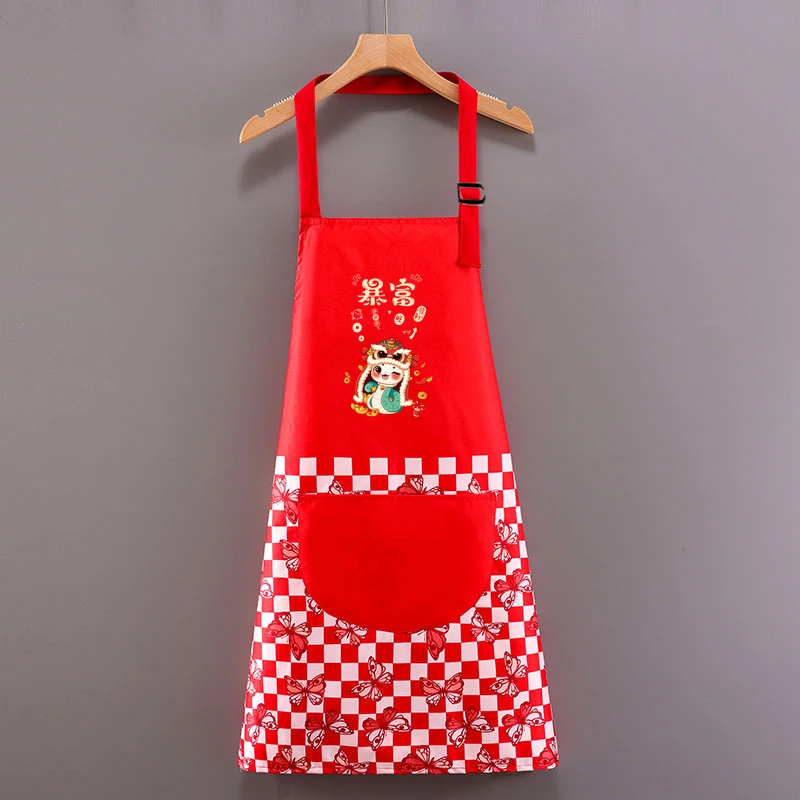 新款防水防油围裙家用厨房饭店干活耐脏有袖围裙女士男士通用