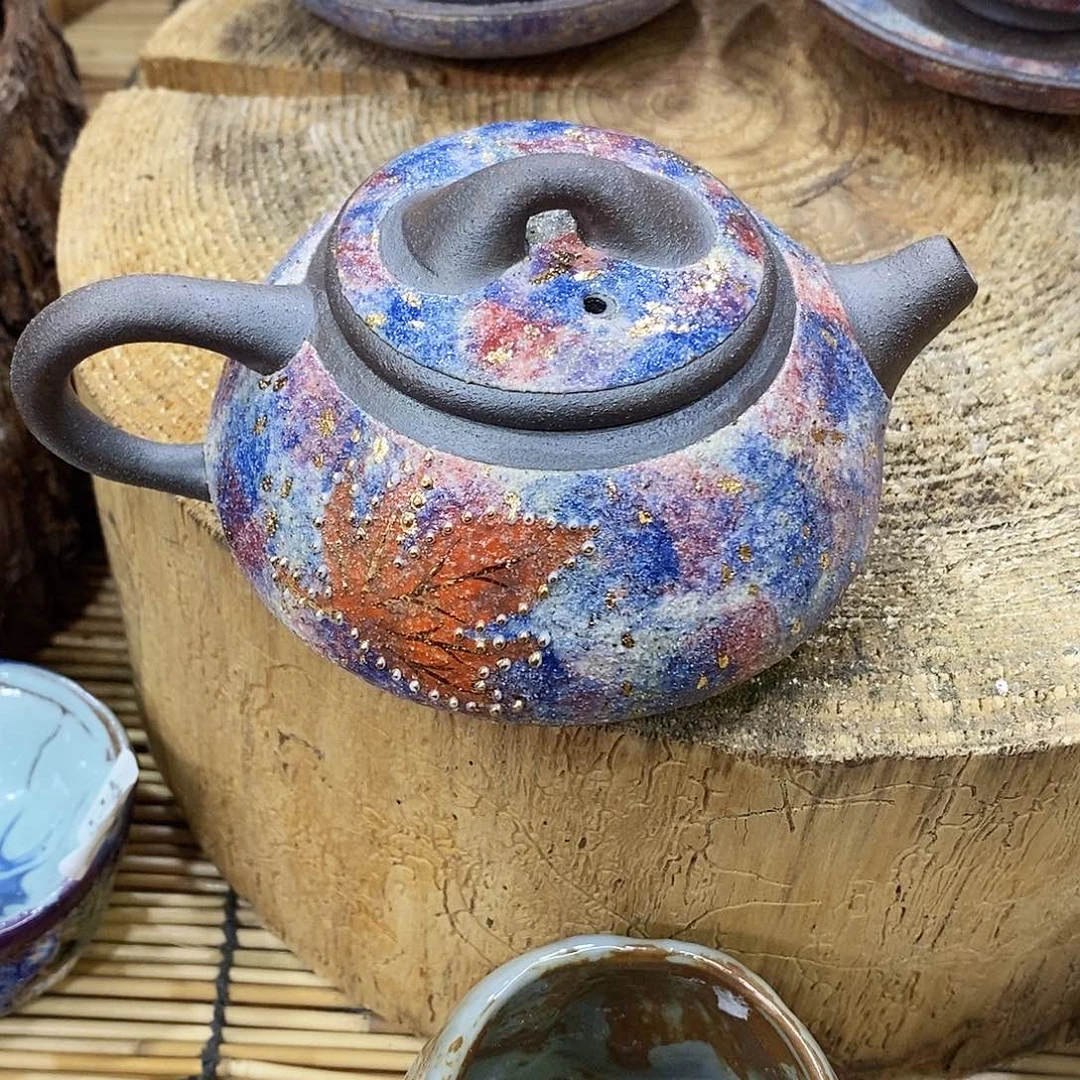 大*?粗陶志野柴烧茶器