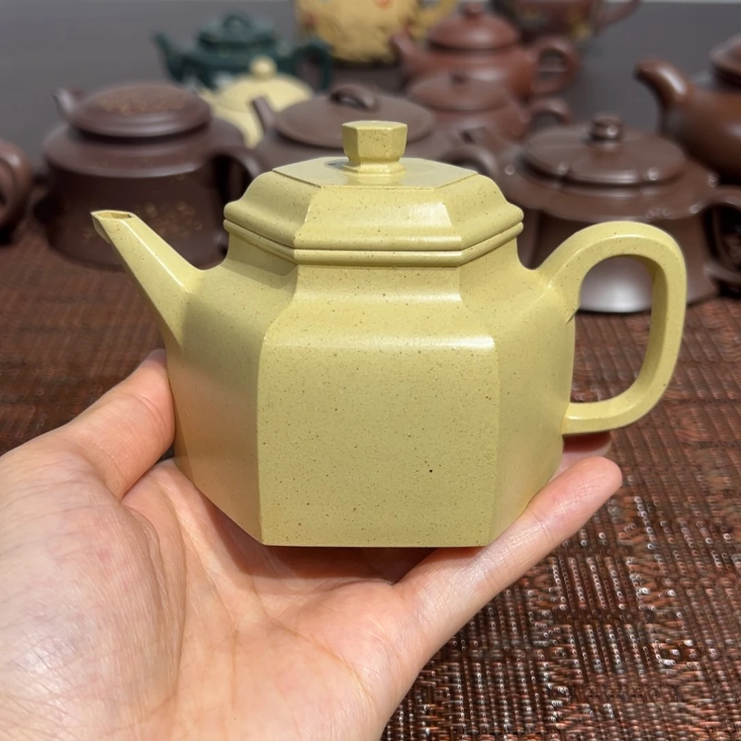 纳***祥茶壶紫砂六方德钟微瑕170cc