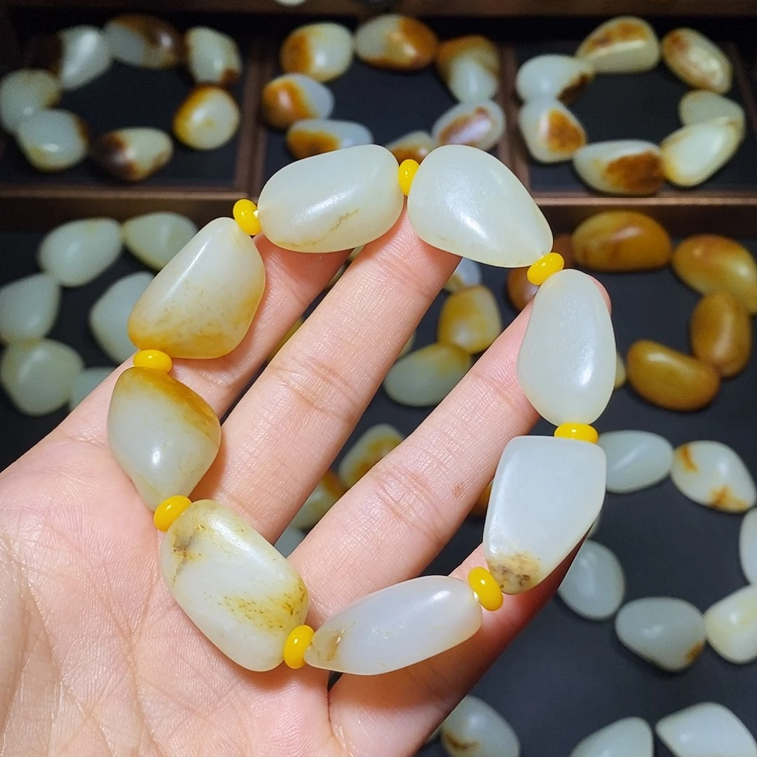 和田玉未镶嵌手链