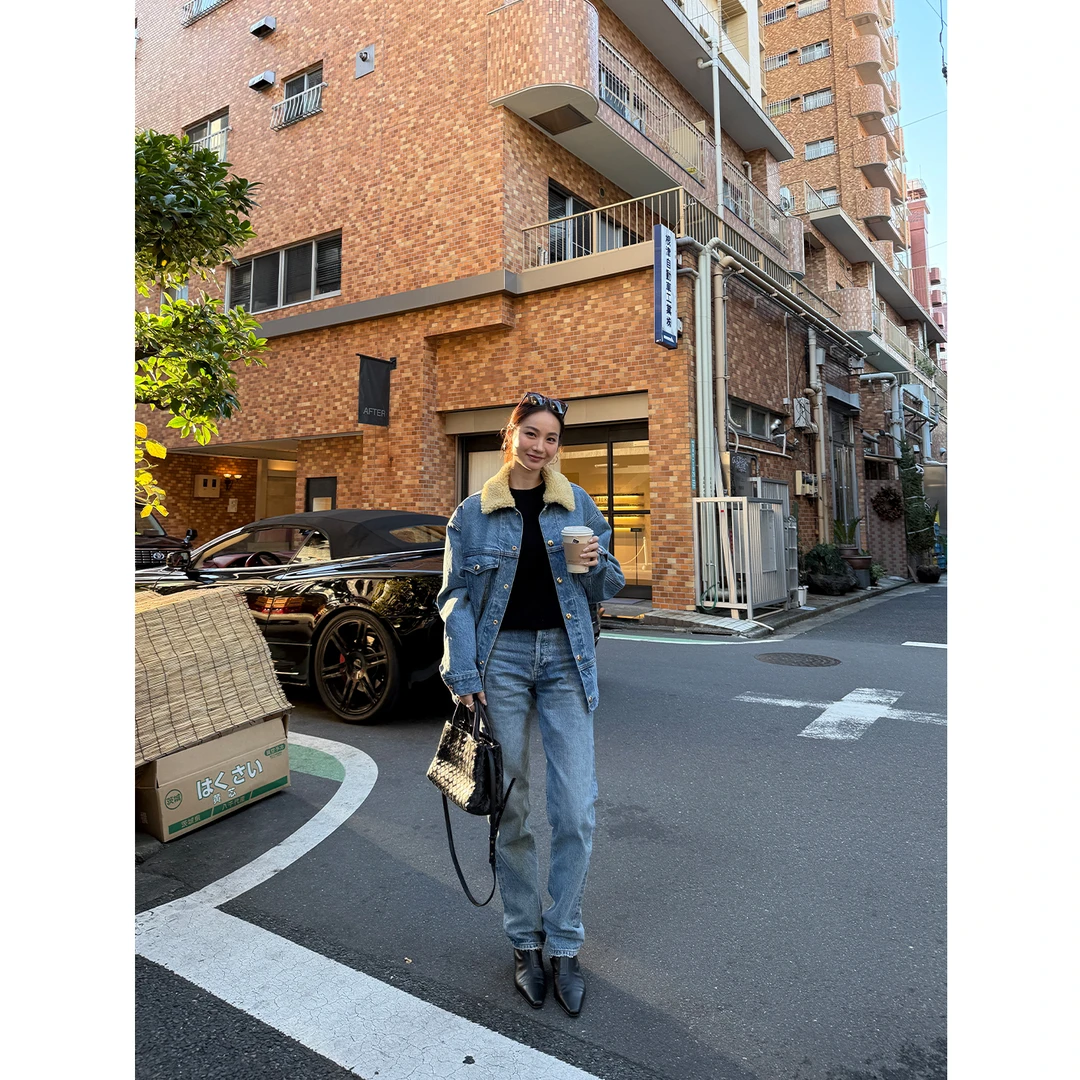 KEEP KAPU靠谱【爆款返场牛仔衣】仿羊羔毛领绗棉牛仔外套KP24860