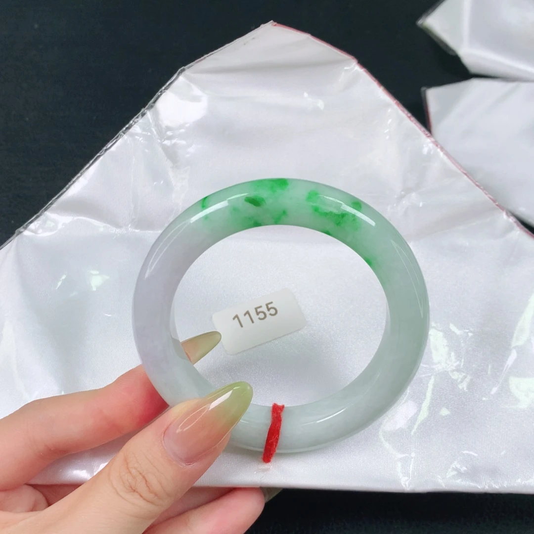 木***吖未镶嵌手镯翡翠天然翡翠手镯04