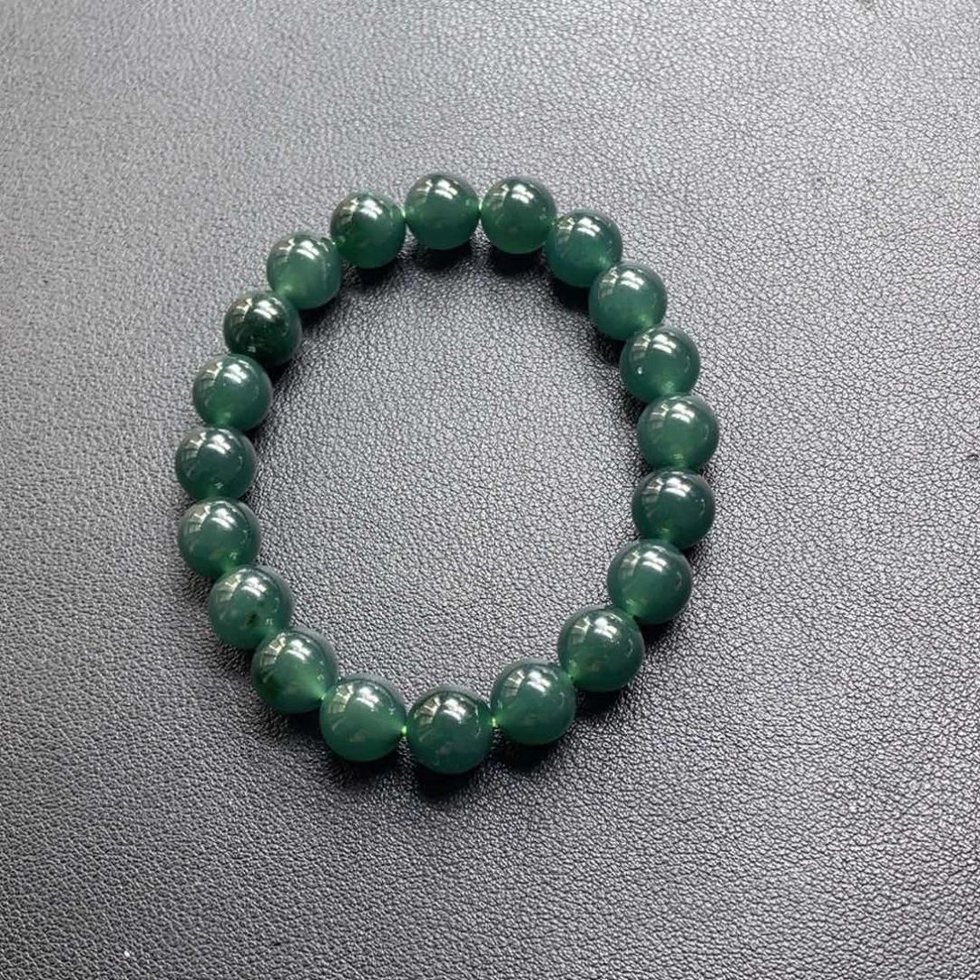 川***丸翡翠未镶嵌颈饰卡10左右珠串