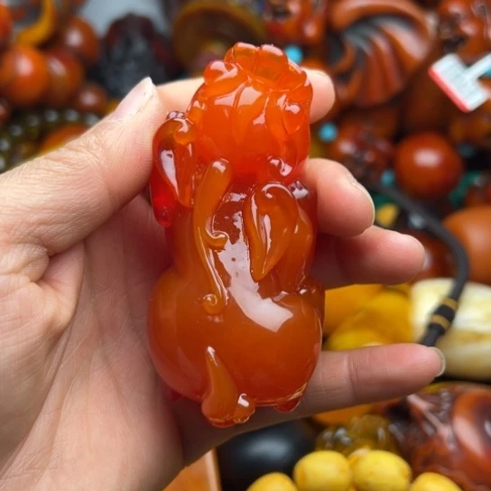 琥珀（花珀）手串未镶嵌蜜蜡
