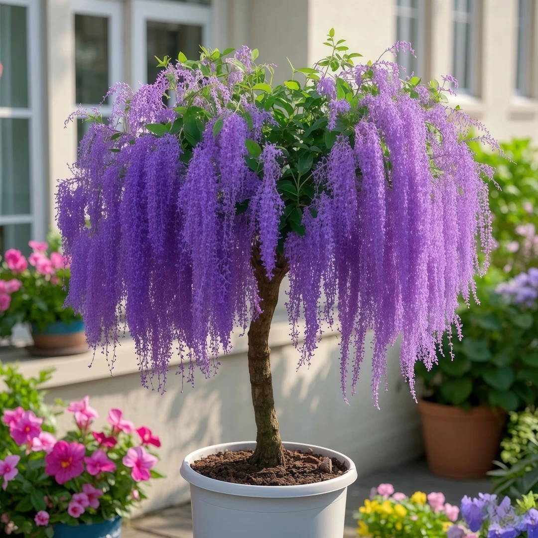 紫藤花树苗爬藤耐寒热爬藤植物四季长穗四季庭院阳台室内外好养护