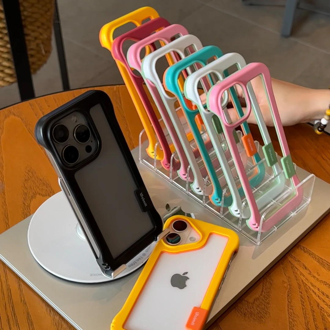 BANCA透气镂空无边框适用iphone16/15promax手机壳苹果14防摔1312