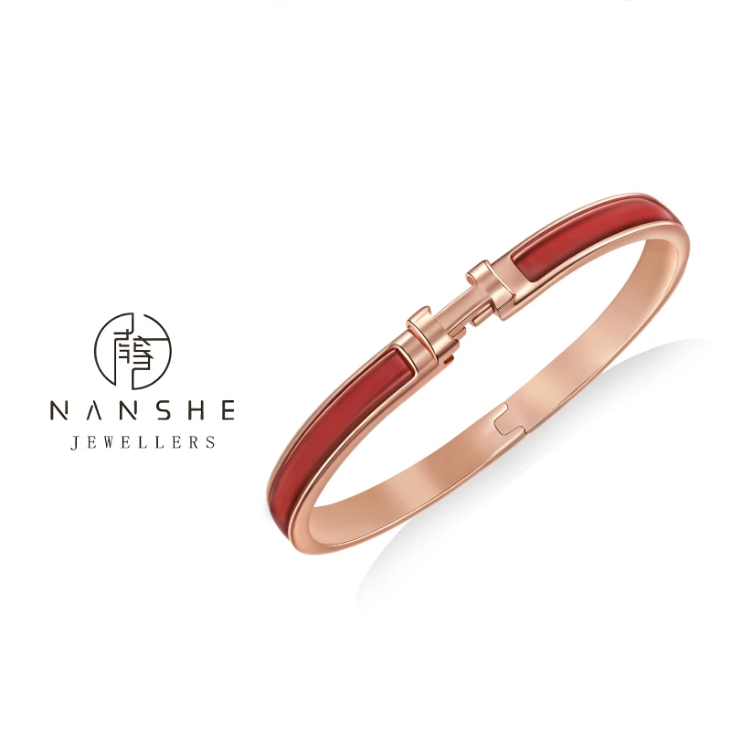 NANSHE/南奢 【V金版本】精工CNC 经典酒红色手镯 L1251