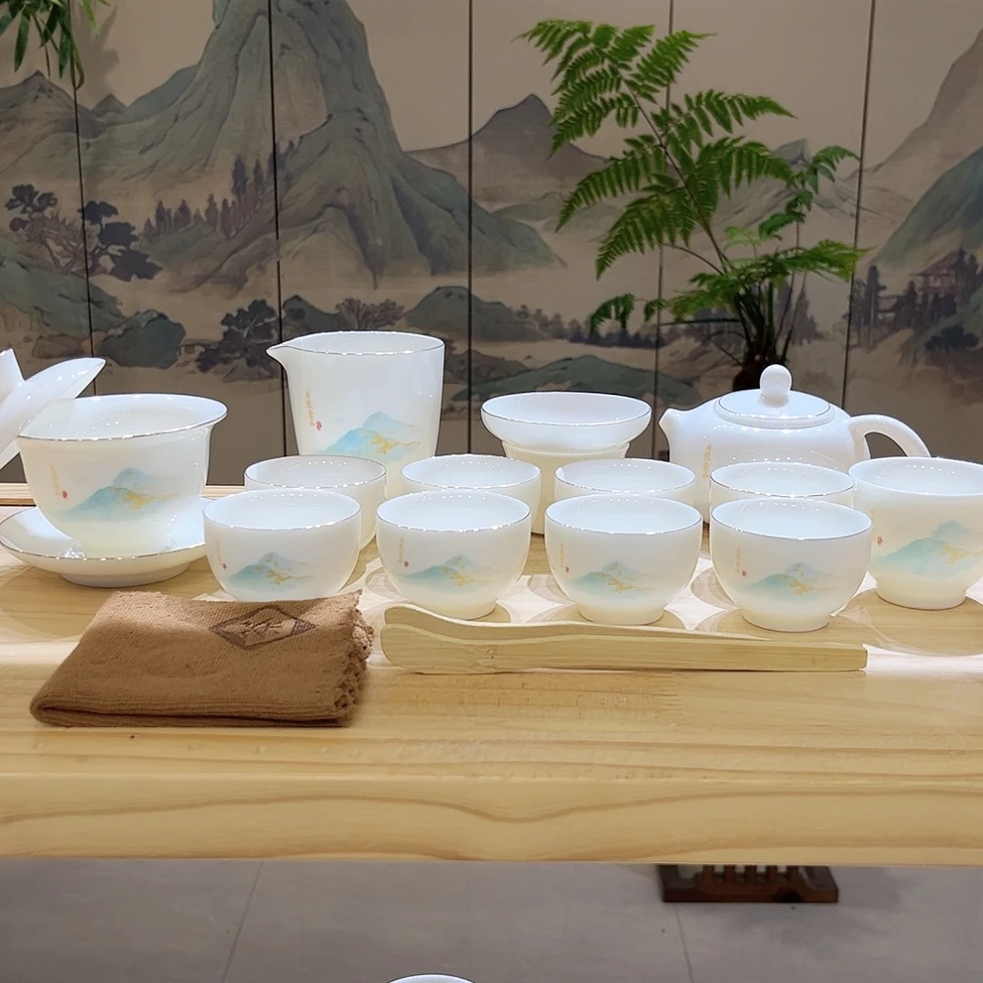 【都彩】日照金山羊脂玉瓷16头