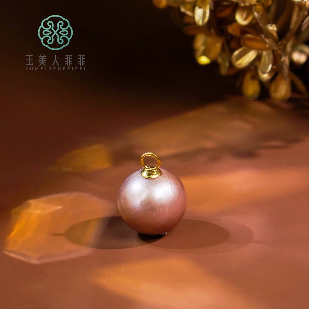 菲菲珠宝好*18K珍珠吊坠约14mm