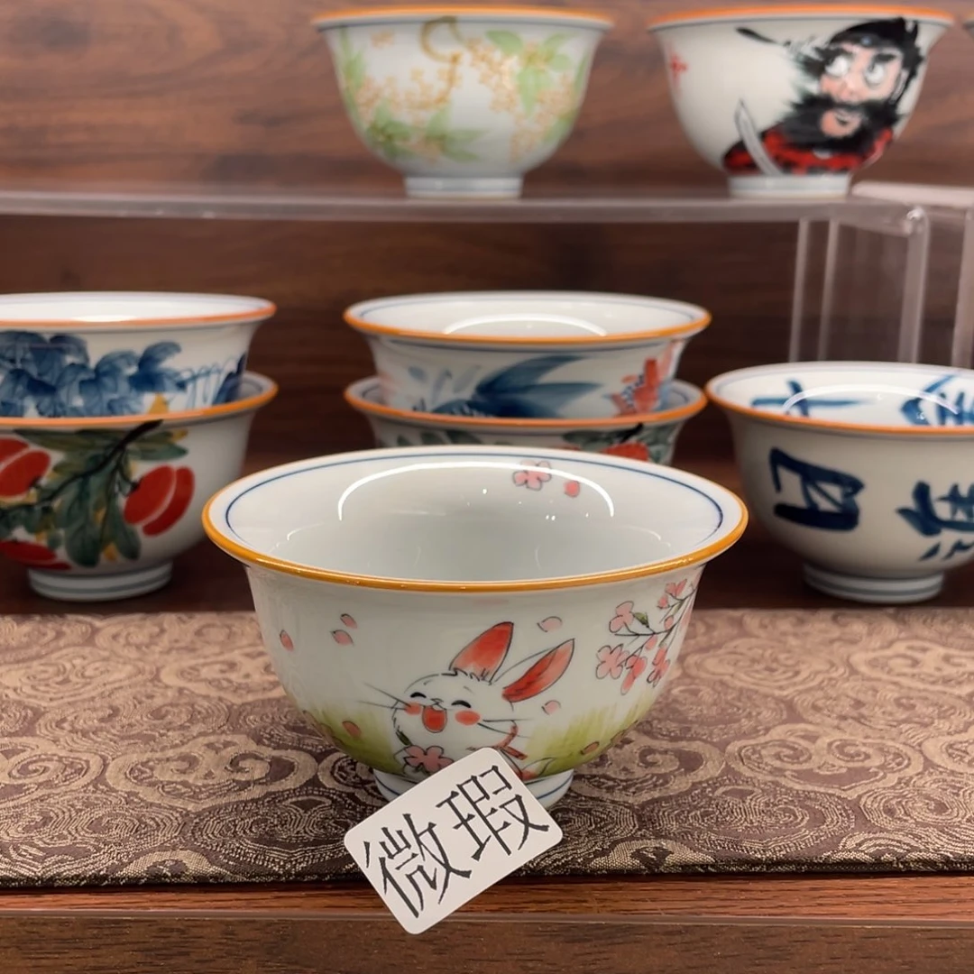 微瑕纯手绘釉下彩