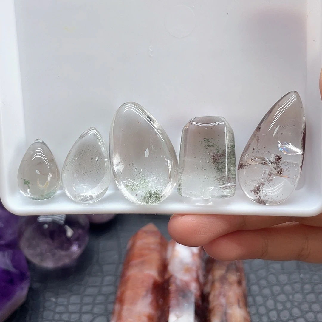 未镶嵌珠宝半成品发晶49幽灵水滴
