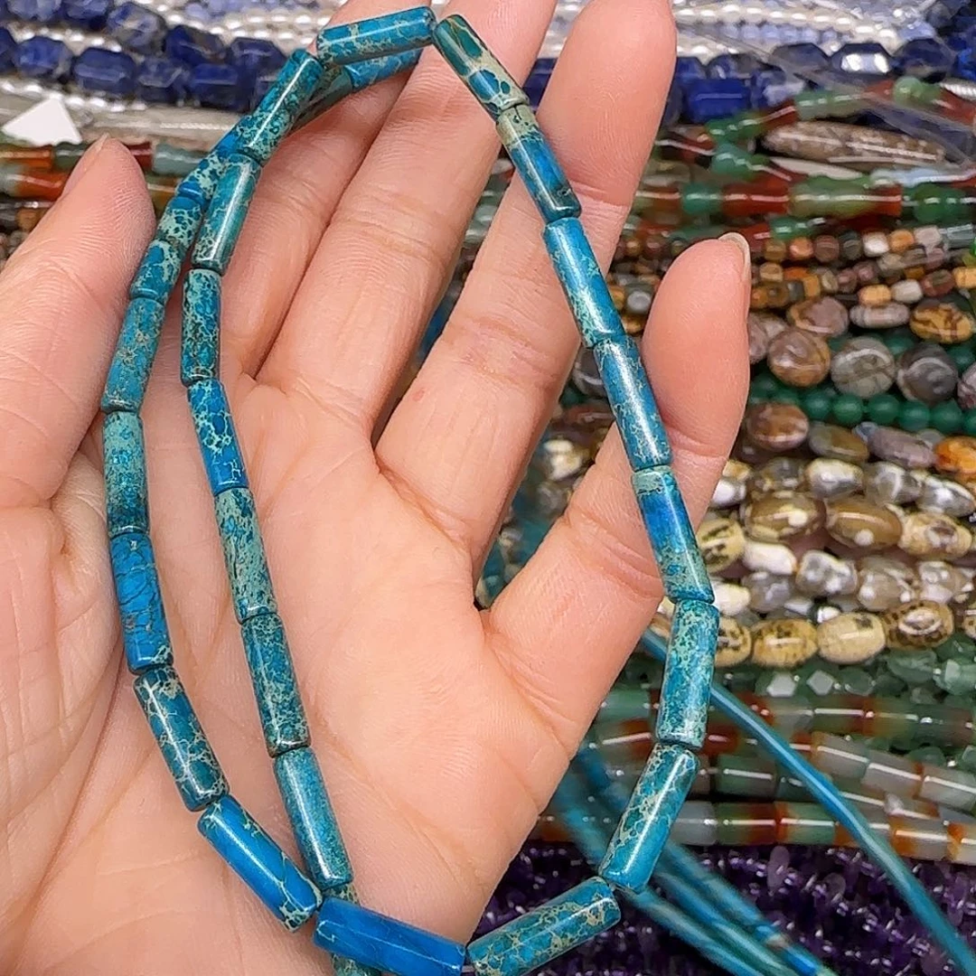 玛瑙/玉髓合金珠宝半成品帝皇石4-13mm一条