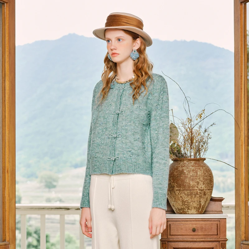 0081【赵老板专属】菀草壹2025冬季新款针织开衫G34321451