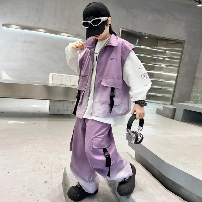 男童春装套装酷帅2025新款儿童春秋款卫衣运动服中大童春季衣服潮