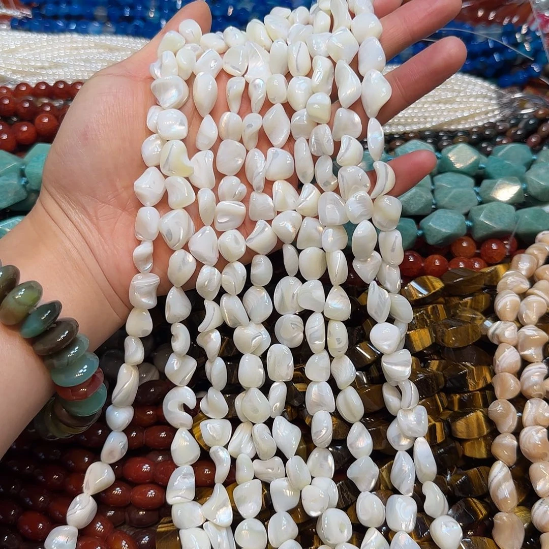玛瑙/玉髓合金珠宝半成品白色随行马蹄螺一条