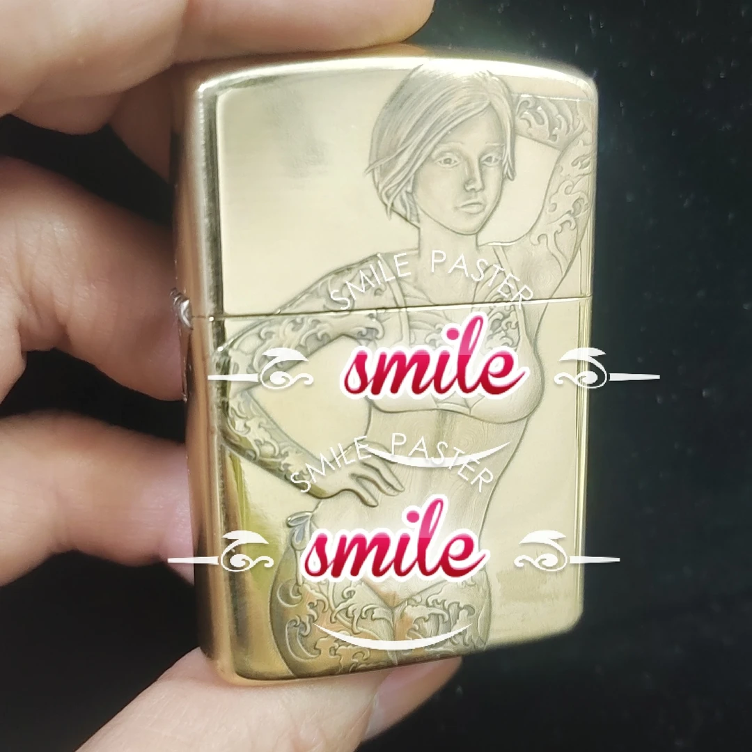 ZORRO佐罗（蝎子版）纹身女郎902s纯黄铜浮雕人物防风zorro铜机