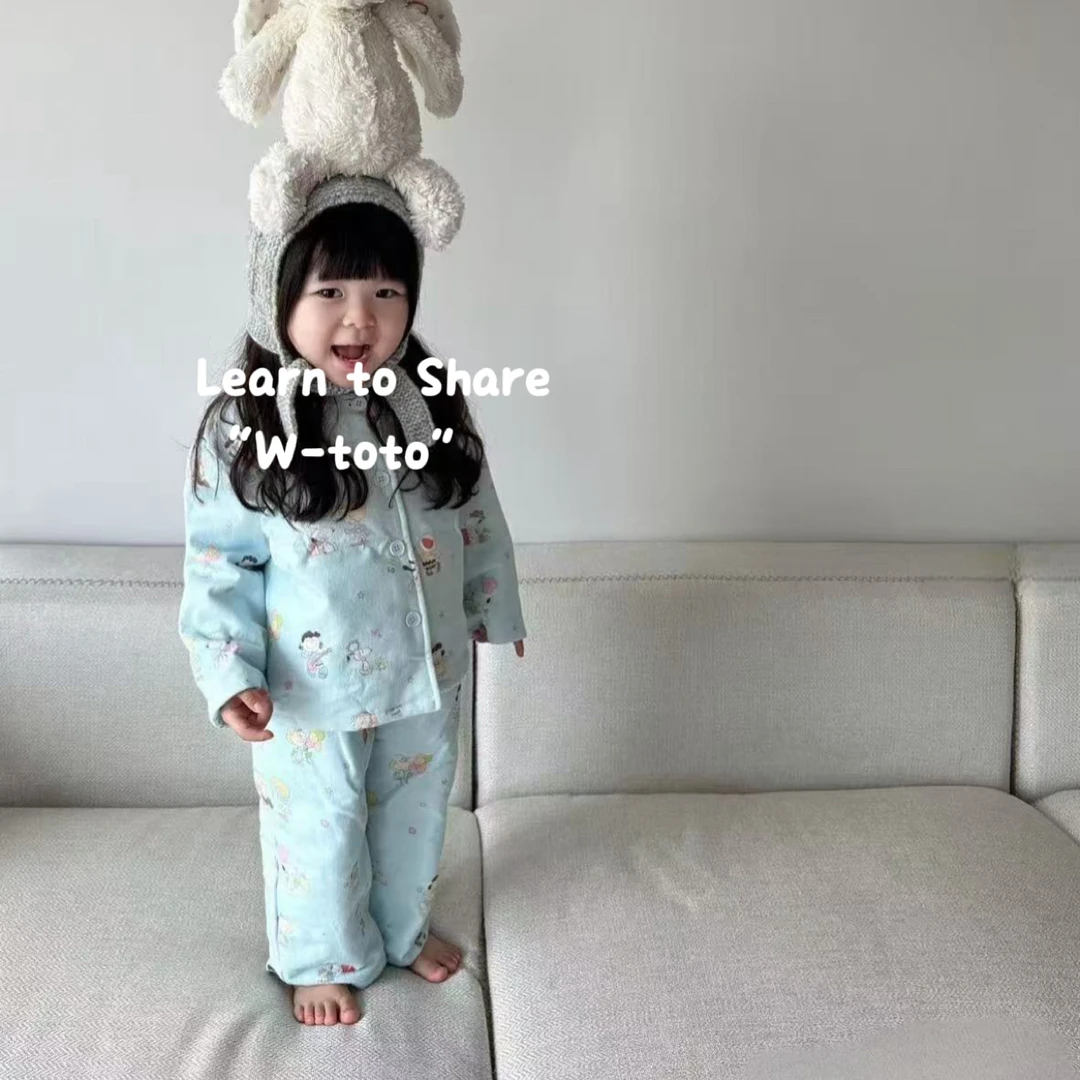 史诺比家居服|儿童冬季夹棉史诺比家居服套装韩版百搭过冬必备