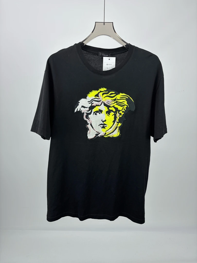 99新 YSL/圣罗兰 范思哲主线刺绣水钻短袖 4XL码 99新 14194