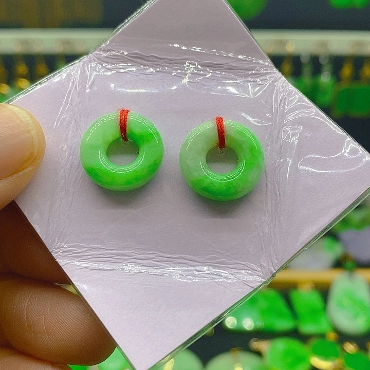 翡翠未镶嵌耳饰耳坠